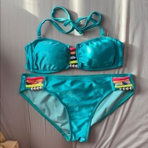 teal bikini